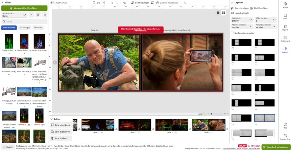 Fotobuch Masterclass – Der Dozent zeigt die Einbindung von Smartphone-Fotos live in der Software